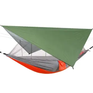 Hamac anti-moustique avec parasol imperméable, Camping en plein air, voyage, randonnée, fournitures de plage