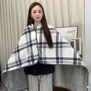 Custom Stock Multifunctional Shawl Blanket for Nap Dual-Use Leg <b>Cover</b> Office Cape Thickened <b>Sofa</b> <b>Throw</b> Blanket - Product Image 6