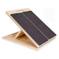 Planche d'Étirement Inclinée en Bois Professionnelle pour Gymnastique, 5 Positions Réglables, Portable, pour Étirement des Pieds et des Mollets, Vente en Gros