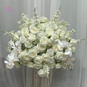 Wholesale 80cm Cream <strong>White</strong> <strong>Hanging</strong> Flower Balls Lightweight Faux Pomanders for Hotel Lobby &amp; Wedding Venue Decor - Product Image 2