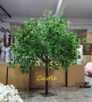 JCF105  Vente chaude Décoration intérieure Fleurs en soie bleu royal et blanc Arbres de cerisier artificiels pour la décoration de mariage