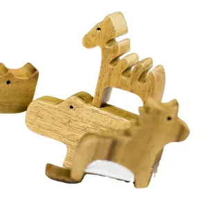 Wood Balancing Animals Stone Baby Building Block Montessori Toys Wooden Toy With Premium Quality