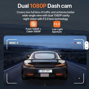 Vievguarb Cámara para Coche de 2 Canales FHD WiFi <span class=keywords><strong>con</strong></span> Sensor G, Grabadora de Salpicadero para Conductores de <span class=keywords><strong>Uber</strong></span>/Taxi, Modelo Privado S700 de Fábrica <span class=keywords><strong>con</strong></span> Pantalla de 2.45 Pulgadas - Product Image 5