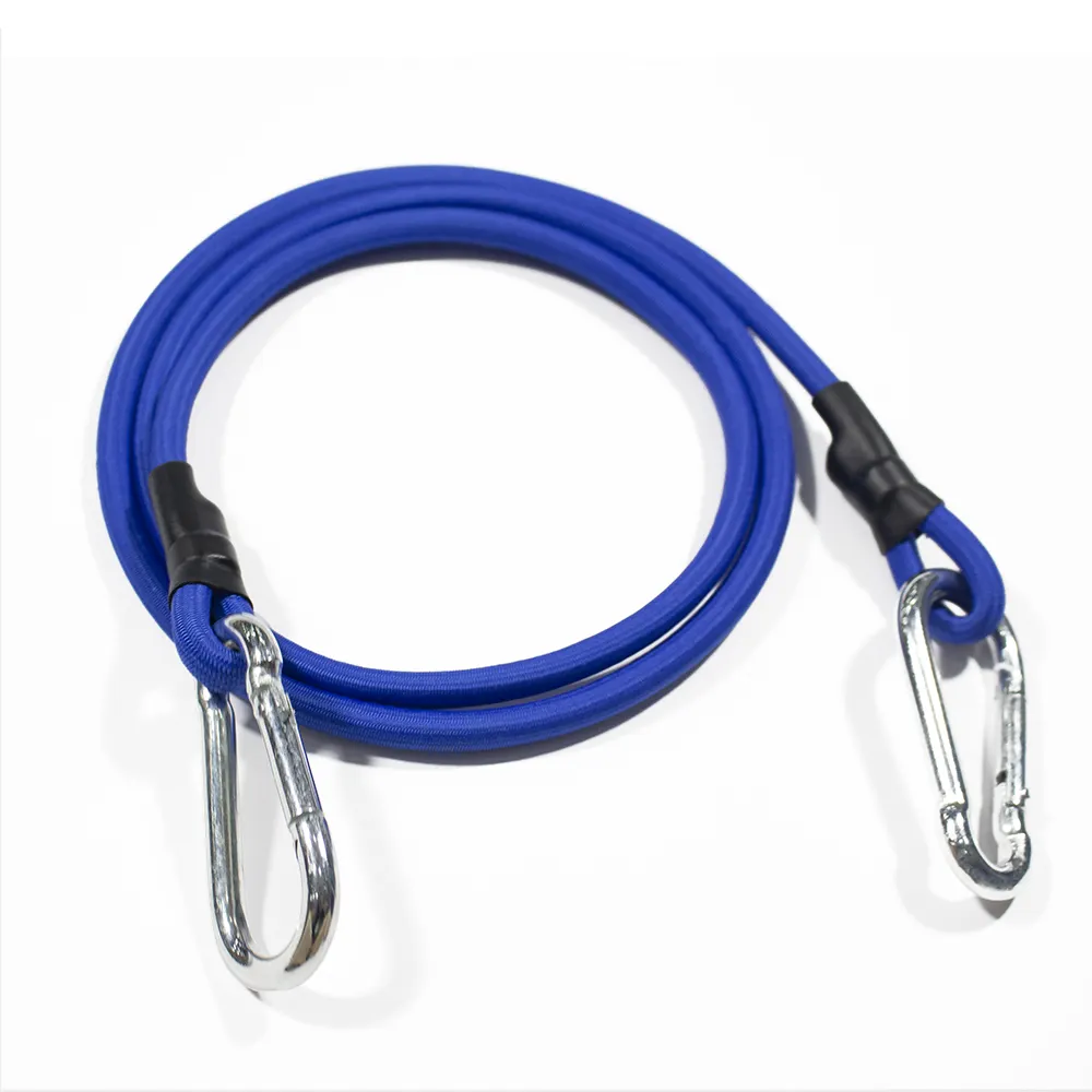 Verstellbare hochela tische Bungee-Seil-Schrumpf schnur aus Gummi mit Aluminium-Karabiner haken