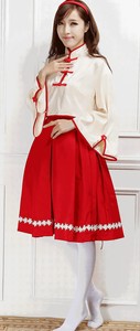 Disfraz de Sirvienta de Poliéster Azul y Rojo al por Mayor 2026 para Mujer, Cosplay, Actuación en Escenario, Hanfu, Lolita, Falda <span class=keywords><strong>Midi</strong></span> - Product Image 4