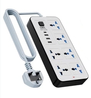 Estación de Carga Universal OEM, Regleta de 6 Tomas con Puerto USB Tipo C, Enchufe de Extensión con Certificación CE ROHS