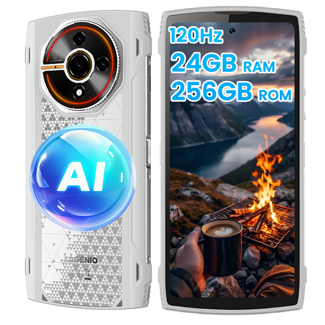 China Phones Sale LAGENIO Panther2 4G Android 15 Rugged Phone 6.7" HD+ 120Hz Display Rugged Smartphone with NFC/GPS Support