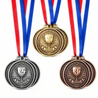 Médailles en alliage de zinc et acrylique pour 1er, 2e et 3e places, trophées de compétition sportive pour adultes, lot de 3, impression UV