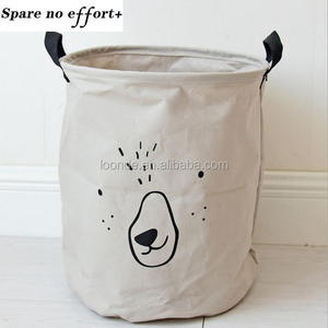 Cesta de Ropa Sucia de Lino de Algodón Ecológica y Bonita con Cordón, Logotipo Personalizado para Almacenamiento de Ropa Sucia - Product Image 3