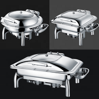 En Acier inoxydable Buffet Réchaud Chauffe-Plats 6 Litres Servant Des Plats Restauration Restaurant Fournitures Réchauds