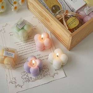 Bougies parfumées en cire de soja Kerze Bougie avec boîte transparente pour cadeau, <span class=keywords><strong>mini</strong></span> cube de bulles coloré créatif pour mariage personnalisé Offre Spéciale - Product Image 5