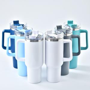 Taza de Café Ecológica con Aislamiento al Vacío de Doble Pared de Acero Inoxidable, a Prueba de Fugas, con Logotipo Personalizado al por Mayor OEM/ODM, Vaso de 40 oz con Pajita - Product Image 1