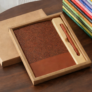 Carnet personnel A5 en cuir PU avec logo personnalisé imprimé, couverture rigide, 100 feuilles, cahiers de journal scolaire - Product Image 3