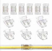 Konektor Strip LED COB Pabrik Kustom 5 8 10mm Tanpa Solder Klip Kristal Konektor Strip LED 2 3 4 5 6 Pin