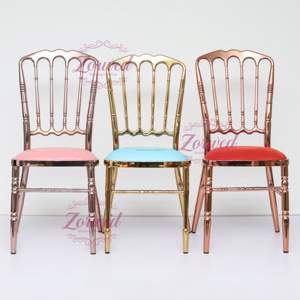 Chaises Napoléon Dorées de Luxe en Métal pour Mariages en Plein Air, Location de Mobilier Hôtelier, Empilables pour Événements et Salons – <span class=keywords><strong>Vente</strong></span> en Gros - Product Image 2