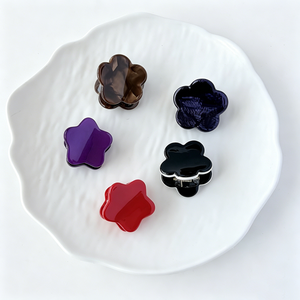 Pinces à cheveux mini en acétate FanXing, vente en gros, directement de l'usine, simples, pour filles, motif floral, accessoires pour cheveux pour femmes - Product Image 2