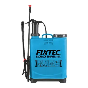 FIXTEC 4.5Bar Pulverizador de presión de jardín 16L Color azul Stream Pulverizador de gatillo de jardín fuerte