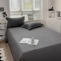 Drap-housse uni en microfibre brossée de qualité supérieure, respirant et infroissable, pour hôtels et usage domestique (vente en gros)