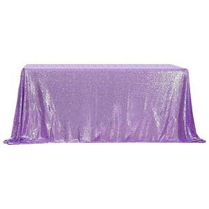 Purple Glitter Table Cloth Luxury Wedding Decoration Rectangle Sequin <b>Tablecloth</b> Cover for Event - Product Image 1