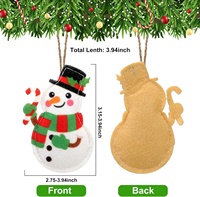 8 Styles 3D Feutre Décorations De Noël Père Noël Pain D'épice Charmes Suspendus Ornements D'arbre De Noël