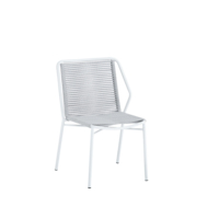 Chaise de salle à manger variée, style élégant et décontracté, avec structure en acier, résistante aux UV, durable, pour l'extérieur