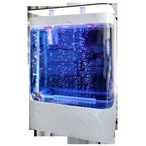 Licht luxe <span class=keywords><strong>aquarium</strong></span> in Europese stijl, dubbel acryl, vrijstaand, voor binnen- en buitengebruik op een bureau, geen waterwisseling nodig. - Product Image 6