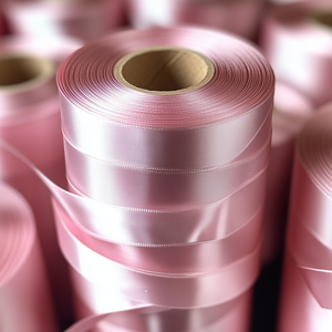Rubans personnalisés en satin polyester imprimés avec logo 3D en feuille d'or, pour cadeaux, promotion, décoration et emballage, vente en gros - Product Image 3