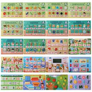 Warly sagesse amusant Montessori animaux planche à fruits livre occupé puzzle éducatif carte <span class=keywords><strong>Scrable</strong></span> Arts artisanat bricolage jouet pour les enfants - Product Image 5