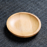 Set Coaster kayu kenari bambu kosong bentuk hati persegi bulat gaya klasik kustom
