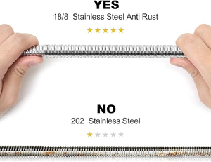 Manguera de Ducha Flexible de Acero Inoxidable de Alta Calidad, Diseño Moderno, Cromada, Extensible, Trenzada, a Prueba de Fugas, Antioxidante, Fácil Instalación - Product Image 5