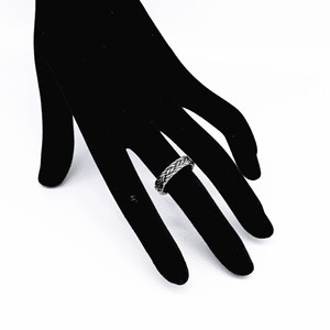 yunnique European Style Titanium Steel <b>Open</b> <b>Ring</b> Retro Geometric Design Gift Jewelry - Product Image 4