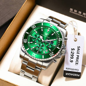 POEDAGAR 902 Special Make Custom Mens Quartz Watch Exclusive Steel Strap 6 Hands Chronometer Storage Business Watch Factory - Product Image 5