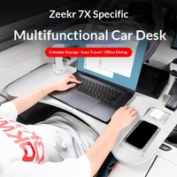 Table de repas pliable en cuir pour siège passager avant de voiture, compatible avec les modèles Zeekr 7X/9X/X/007, modification de bureau mobile