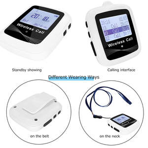 10 boutons d'appel de table + 1 récepteur de téléavertisseur pour serveur - Système d'appel sans fil |   Restaurant/Café/Spa - Product Image 2