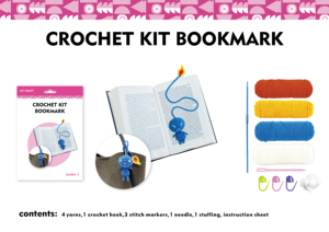 Kit de Ganchillo para Hacer Marcapáginas con Diseño de Diablo, Kit de Manualidades <span class=keywords><strong>Amigurumi</strong></span> Hecho a Mano para Principiantes, Marca VOSAN, para Mayores de 7 Años - Product Image 3