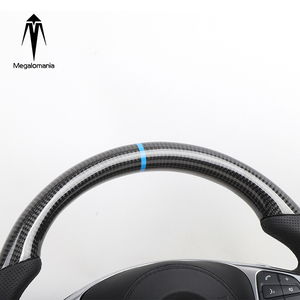 Volante in Fibra di Carbonio per Benz C200 <span class=keywords><strong>C180</strong></span> C63 C300 808 W204 W205 SLK GLK GLC GLE 2015-2018 - Product Image 3