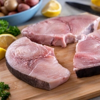 Sashimi de poisson-sabre IQF surgelé, séché FD, désossé, morceau sauvage, bloc de filet de poisson, Xiphias Gladius, Singapour, qualité supérieure, 100% en vrac
