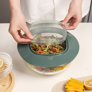Nouvel Arrivage 2025 – Bol à Salade Manuel Grande Capacité 2400ml en Acier Inoxydable 430 avec Couvercle PP, Râpe et Hachoir Intégrés - Product Image 6
