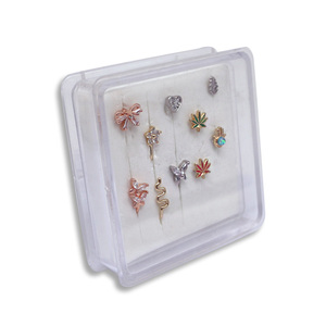 <span class=keywords><strong>Gaby</strong></span> Fashion - Nueva Oferta: Bolsa de Terciopelo para Joyería, Caja Transparente para Guardar Anillos de Nariz y Pendientes de Peluche - Product Image 6