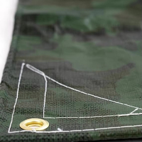 Bâche en polyéthylène imperméable camouflage vert pour usage extérieur, épaisseur 8 mil