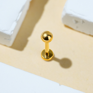 18G/16G ASTM F136 titanyum topu dişsiz itme pimi Labret düğme küpe burun Tragus kıkırdak Conch sarmal Piercing takı - Product Image 5