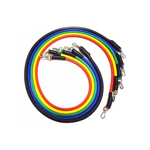 Hot Sale Home Gym <b>Workout</b> 11 Pcs Rubber Elastic Fitness <b>Band</b> Custom logo TPE Resistance <b>Band</b> Set - Product Image 2