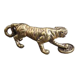 2022 ottone tigre ornamento regalo fortunato lo zodiaco cinese animale ottone massiccio piccolo ornamento Mini tigre originale decorazione domestica