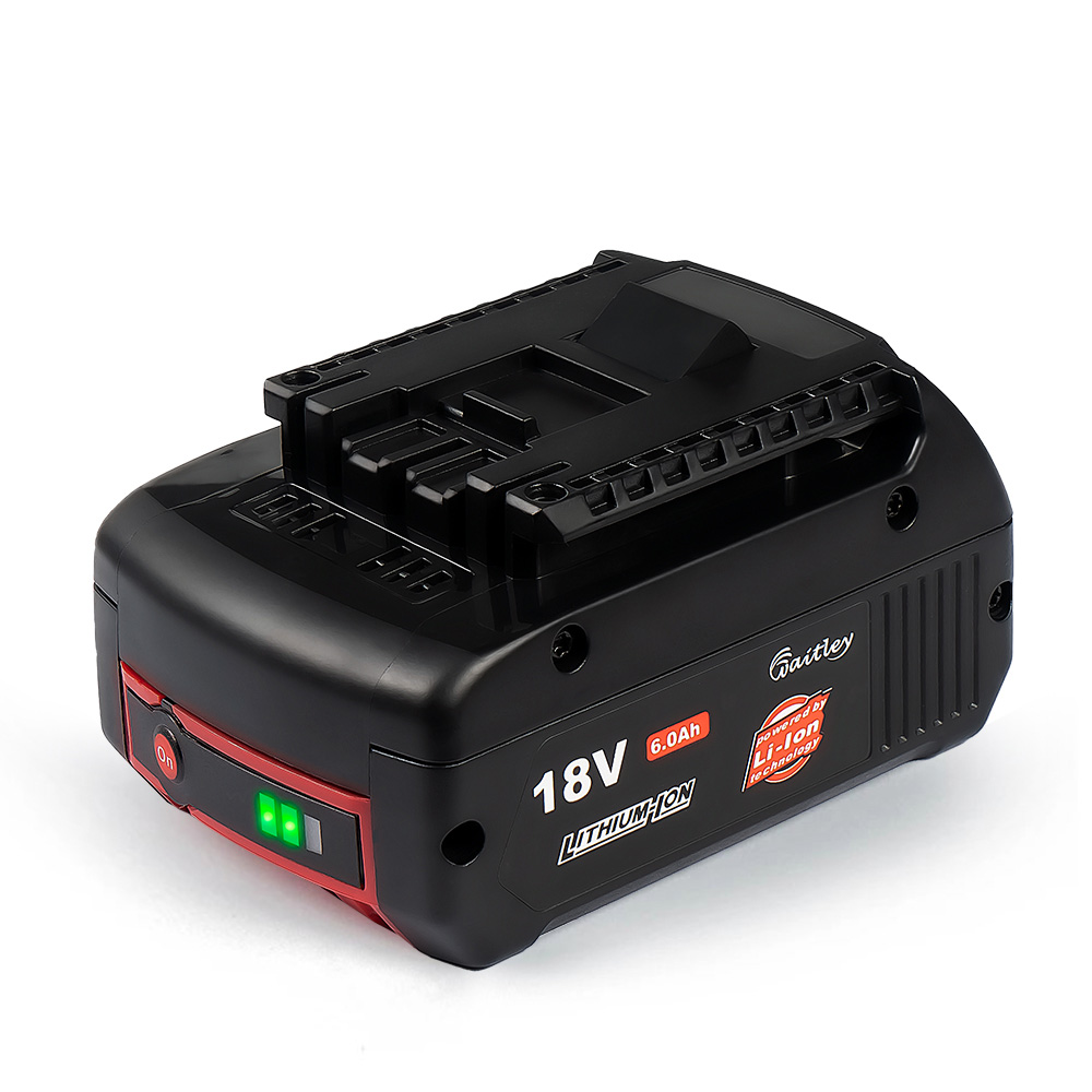 18V 6.0A Rechargeable Li-ion Battery For Bosch 18V Power tool Backup 6000mah Portable Replacement BAT609 Indicator light