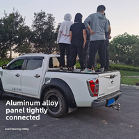 Couverture de benne robuste en aluminium avec couvercle verrouillable, fixation sans perçage avec serrure métallique, accessoire universel pour benne arrière de camionnette