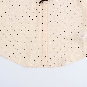 Kadın yeni moda yay dekoratif Polka-dot gömlek Retro uzun kollu düğme gömlek şık bluz - Product Image 4
