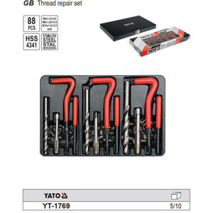 E-Er-Tuo <b>Thread</b> Repair Kit YT-1769 Automotive Screw Hole Fix <b>Tool</b> Set - Product Image 2