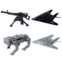 Nouveau modèle de jouet de construction de drone militaire furtif, chien mécanique bionique et armes, avec figurine mini