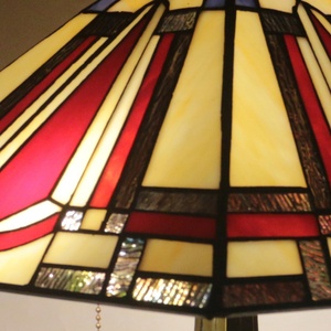 LongHuiJing Tiffany Style Mission 16Inch Baroque Stained Glass Table Lamp AC Powered LED Bedside Living Room Home Decor - Product Image 6