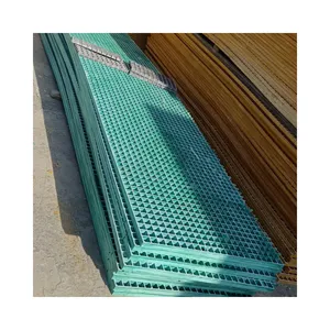 Plancher de terrasse en fibre de verre haute résistance Revêtement de sol Frp résistant à la corrosion Caillebotis Panneau en fibre de verre antidérapant